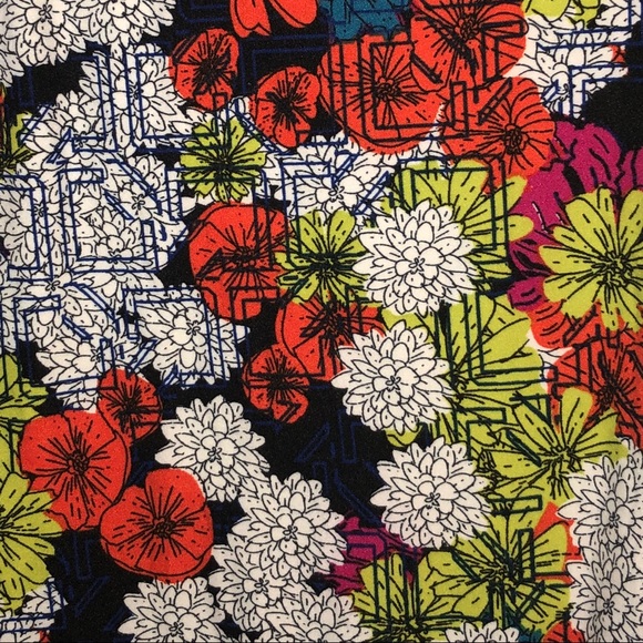 NWT TC LLR Multicolor Floral Printed Leggings - Picture 2 of 5